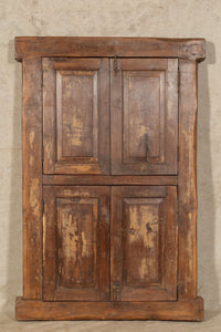 Biscottini Finestra finestrina grata porta in legno massello e in ferro antica e vecchia con telaio da interno o da esterno