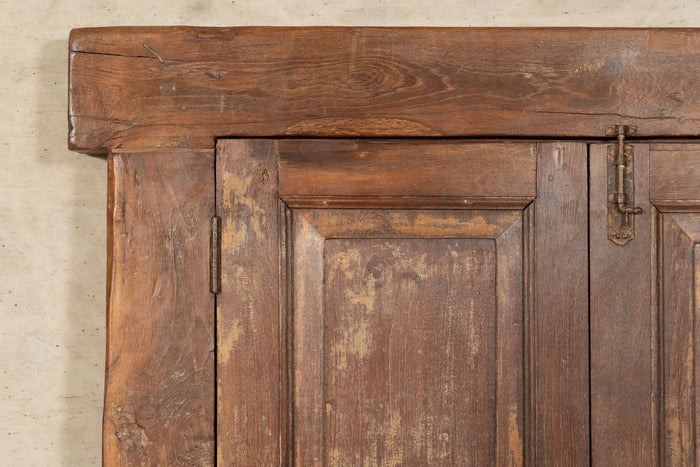 Biscottini Finestra finestrina grata porta in legno massello e in ferro antica e vecchia con telaio da interno o da esterno