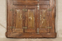 Biscottini Finestra finestrina grata porta in legno massello e in ferro antica e vecchia con telaio da interno o da esterno