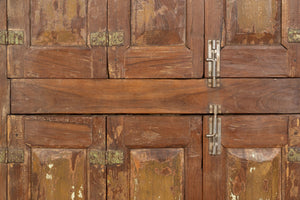 Biscottini Finestra finestrina grata porta in legno massello e in ferro antica e vecchia con telaio da interno o da esterno