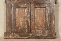 Biscottini Finestra finestrina grata porta in legno massello e in ferro antica e vecchia con telaio da interno o da esterno