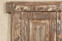 Biscottini Finestra finestrina grata porta in legno massello e in ferro antica e vecchia con telaio da interno o da esterno