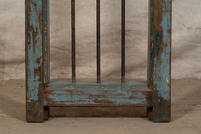 Biscottini Finestra finestrina grata porta in legno massello e in ferro antica e vecchia con telaio da interno o da esterno