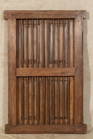 Biscottini Finestra finestrina grata porta in legno massello e in ferro antica e vecchia con telaio da interno o da esterno