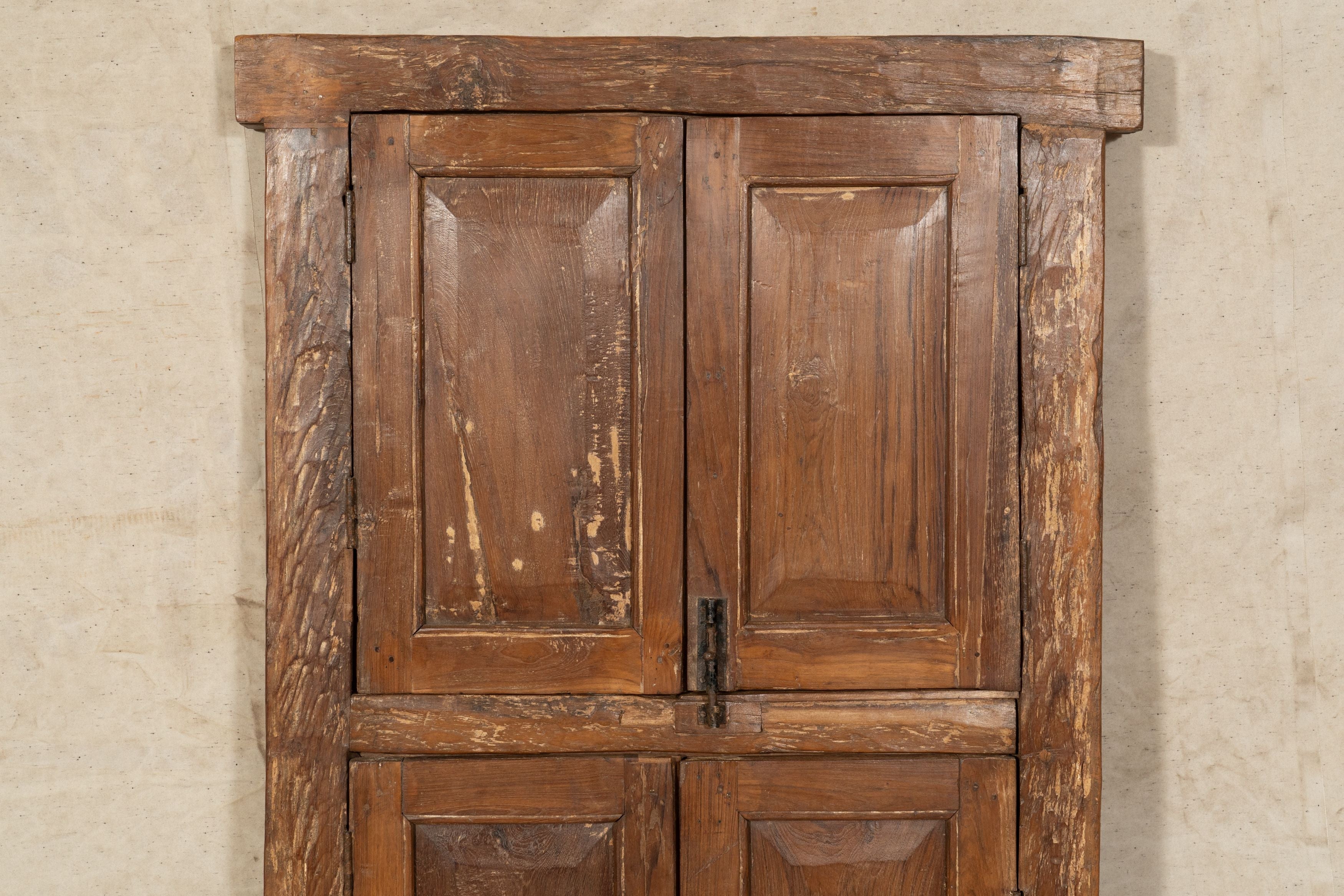 Biscottini Finestra finestrina grata porta in legno massello e in ferro antica e vecchia con telaio da interno o da esterno