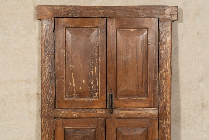 Biscottini Finestra finestrina grata porta in legno massello e in ferro antica e vecchia con telaio da interno o da esterno