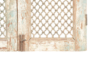 Biscottini Finestra finestrina grata porta in legno massello e in ferro antica e vecchia con telaio da interno o da esterno