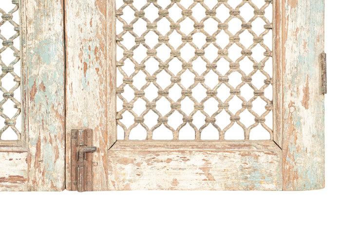 Biscottini Finestra finestrina grata porta in legno massello e in ferro antica e vecchia con telaio da interno o da esterno