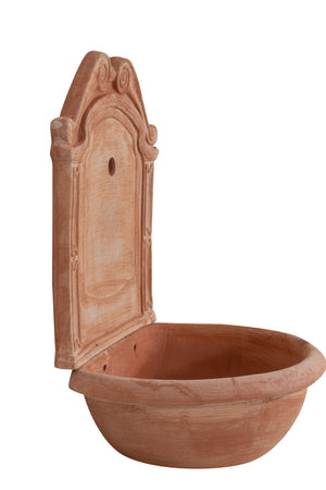 Biscottini Fontana a muro da parete da appendere in Terracotta 100% Made in Italy interamente Lavorata a Mano