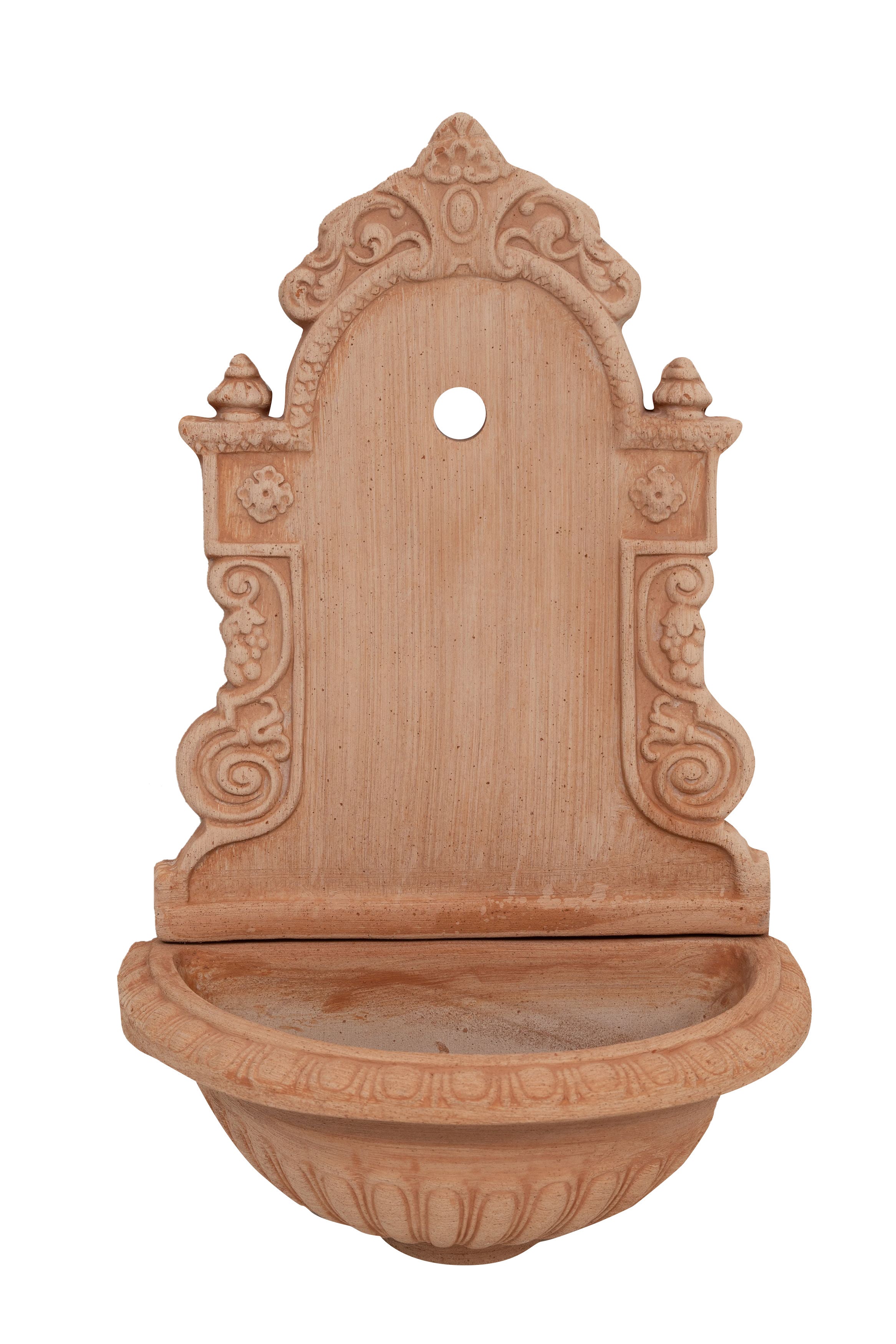 Biscottini Fontana a muro da parete da appendere in Terracotta 100% Made in Italy Lavorata a Mano