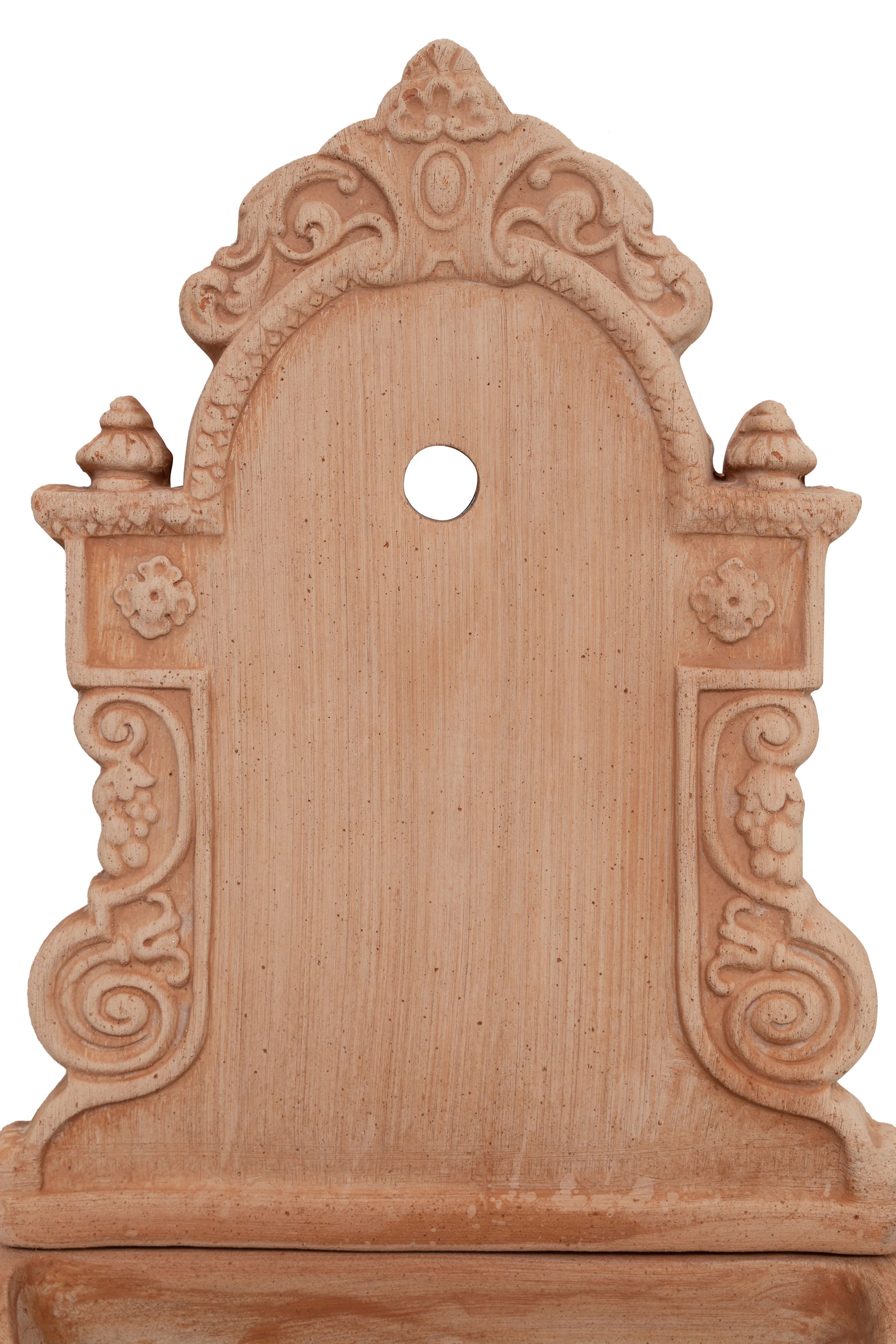Biscottini Fontana a muro da parete da appendere in Terracotta 100% Made in Italy Lavorata a Mano