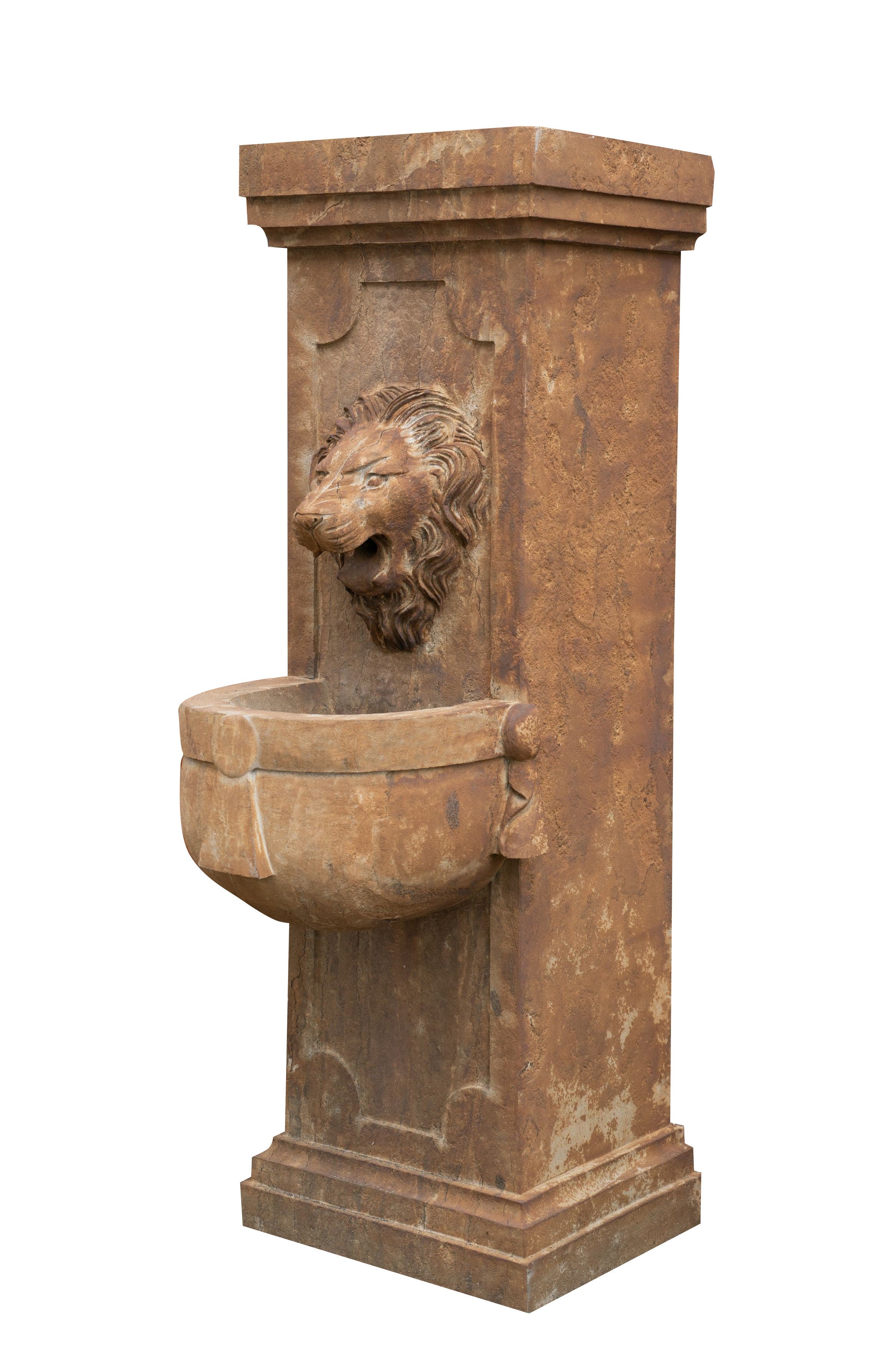 Biscottini Fontana a muro in pietra L40xPR59xH125 cm smontabile dimensioni realizzata