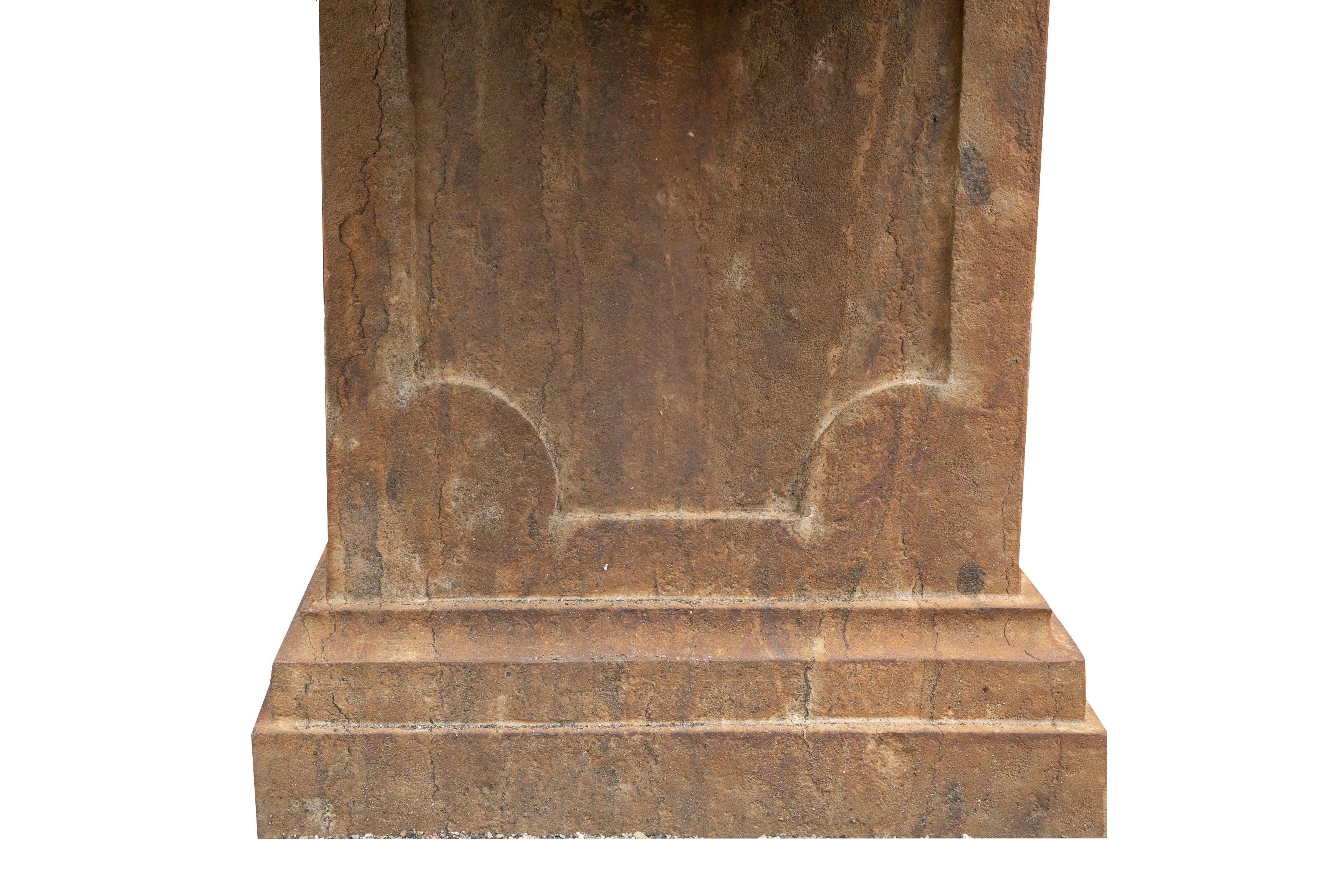 Biscottini Fontana a muro in pietra L40xPR59xH125 cm smontabile dimensioni realizzata