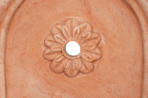 Biscottini Fontana a muro invecchiata in terracotta toscana a base piccola 100% Made in Italy interamente Lavorata a Mano