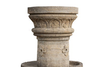 Biscottini Fontana con 8 Vasche in Pietra, L90xPR90xH160 cm Elegante otto giardino.