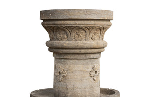 Biscottini Fontana con 8 Vasche in Pietra, L90xPR90xH160 cm Elegante otto giardino.