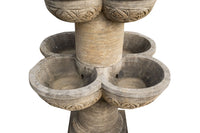 Biscottini Fontana con 8 Vasche in Pietra, L90xPR90xH160 cm Elegante otto giardino.