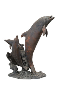 Biscottini Fontana di delfini in fusione di bronzo L190xPR150xH250 cm realizzate Offerta
