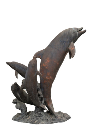 Biscottini Fontana di delfini in fusione di bronzo L190xPR150xH250 cm realizzate Offerta