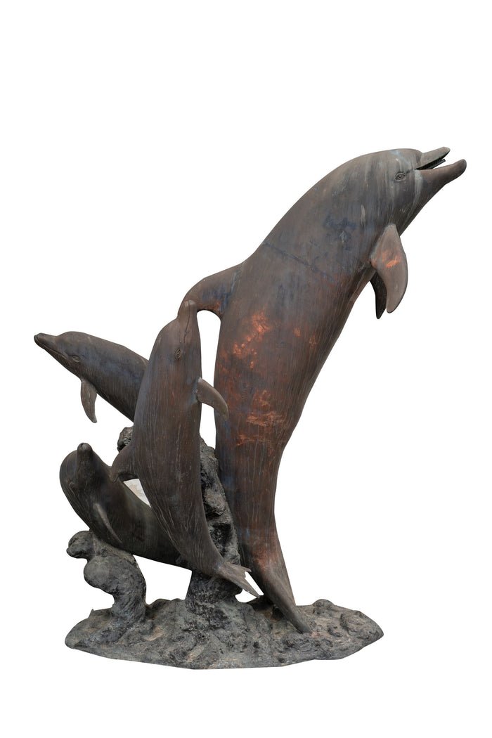 Biscottini Fontana di delfini in fusione di bronzo L190xPR150xH250 cm realizzate Offerta