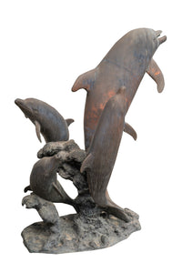 Biscottini Fontana di delfini in fusione di bronzo L190xPR150xH250 cm realizzate Offerta