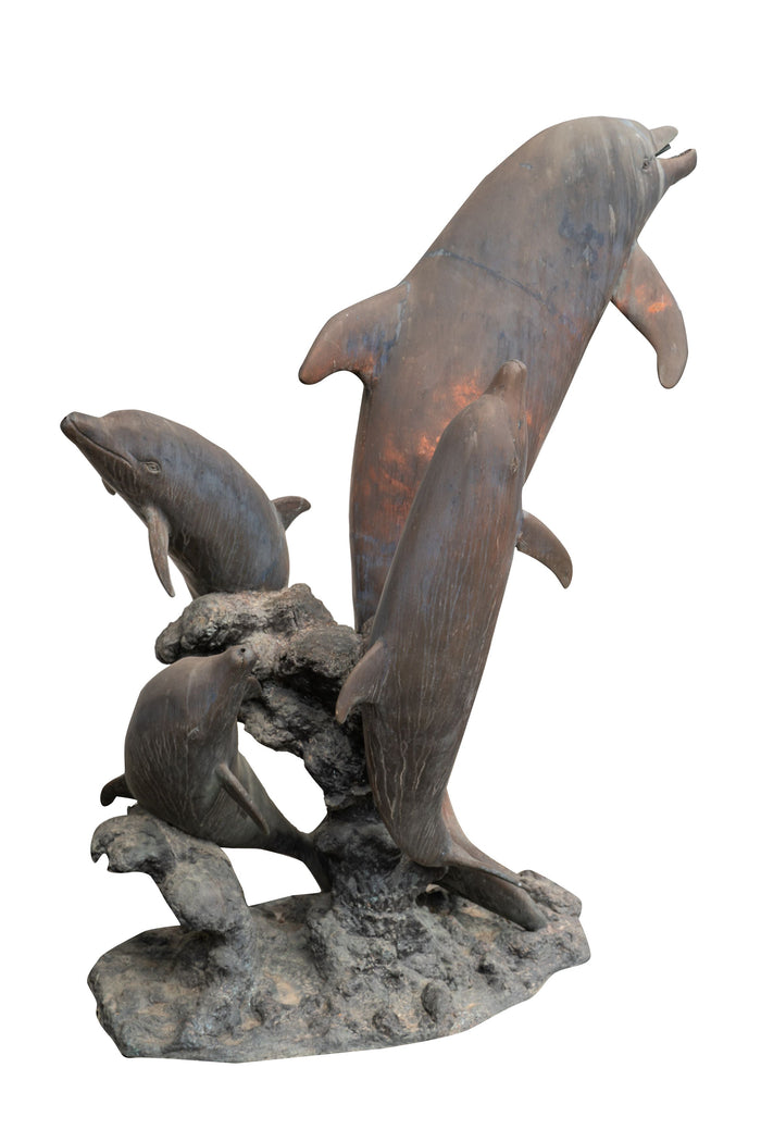 Biscottini Fontana di delfini in fusione di bronzo L190xPR150xH250 cm realizzate Offerta
