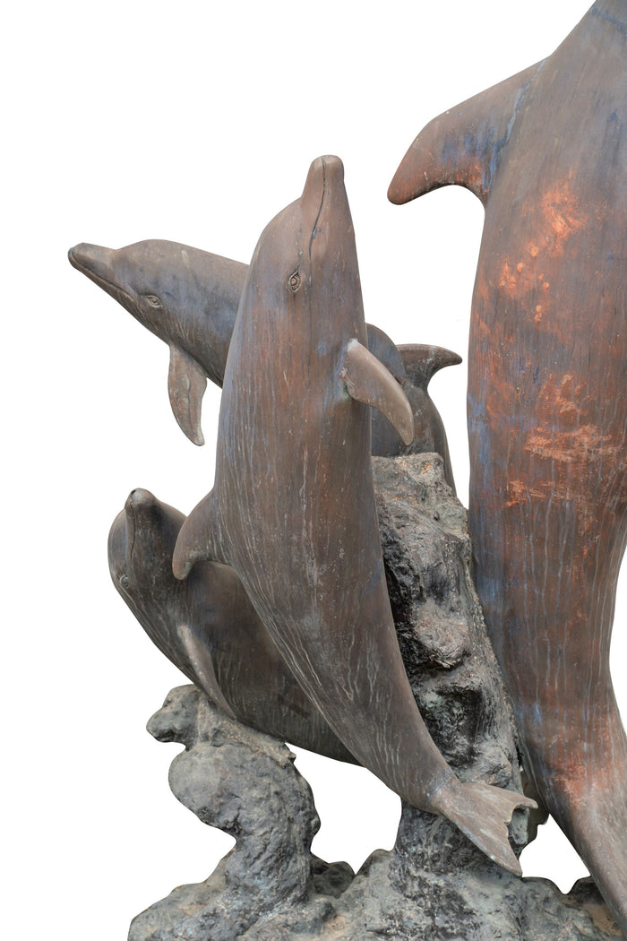 Biscottini Fontana di delfini in fusione di bronzo L190xPR150xH250 cm realizzate Offerta