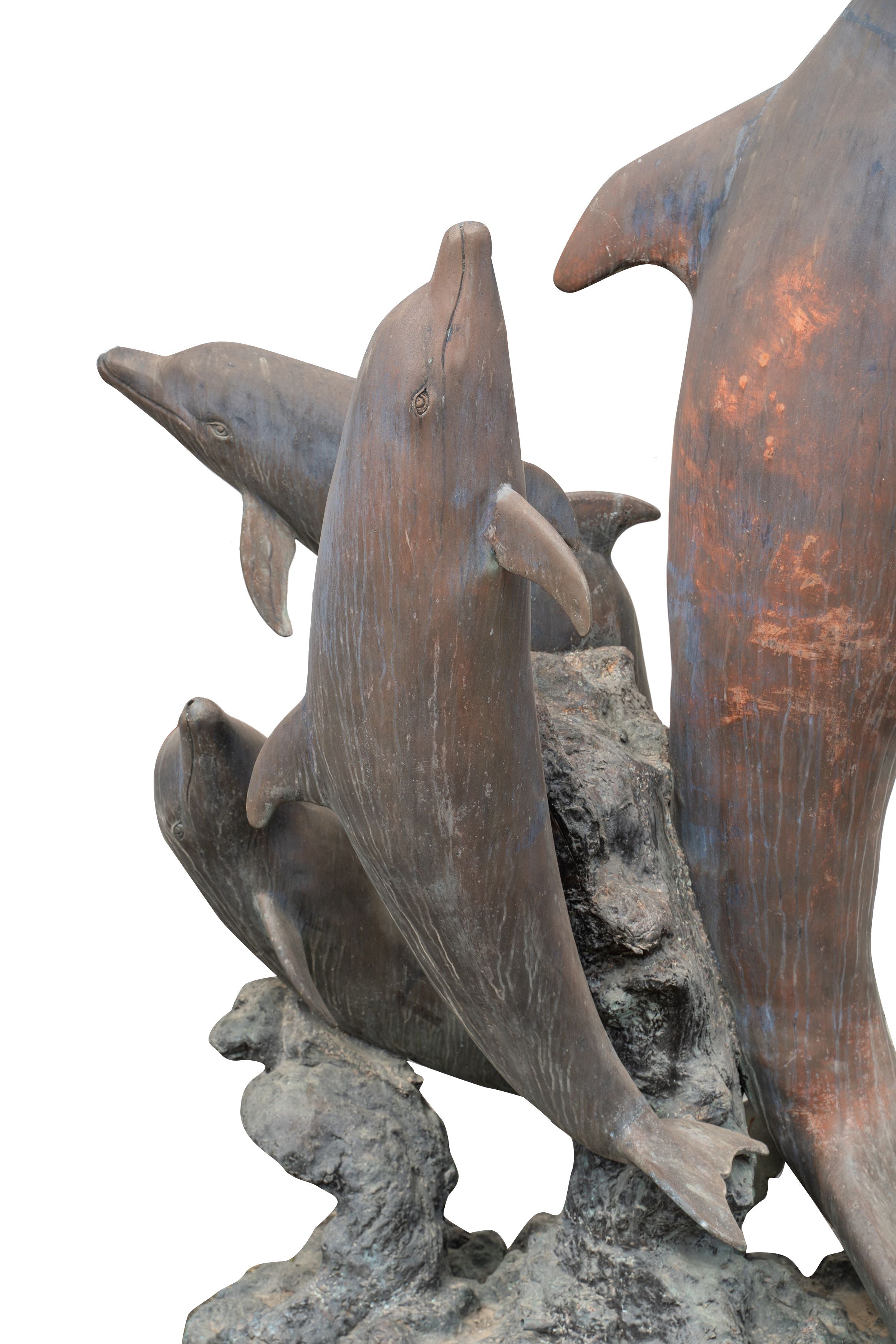 Biscottini Fontana di delfini in fusione di bronzo L190xPR150xH250 cm realizzate Offerta