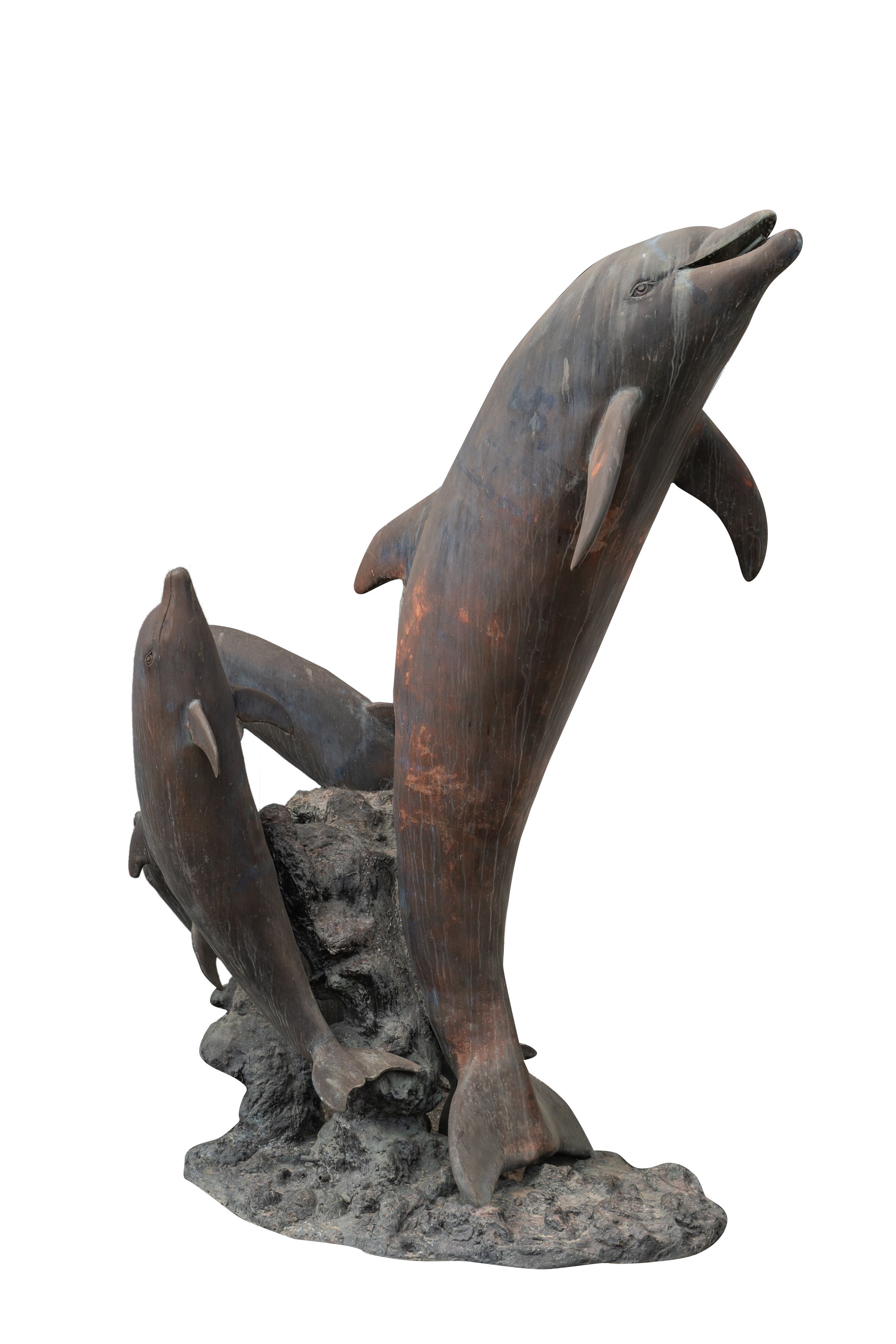 Biscottini Fontana di delfini in fusione di bronzo L190xPR150xH250 cm realizzate Offerta