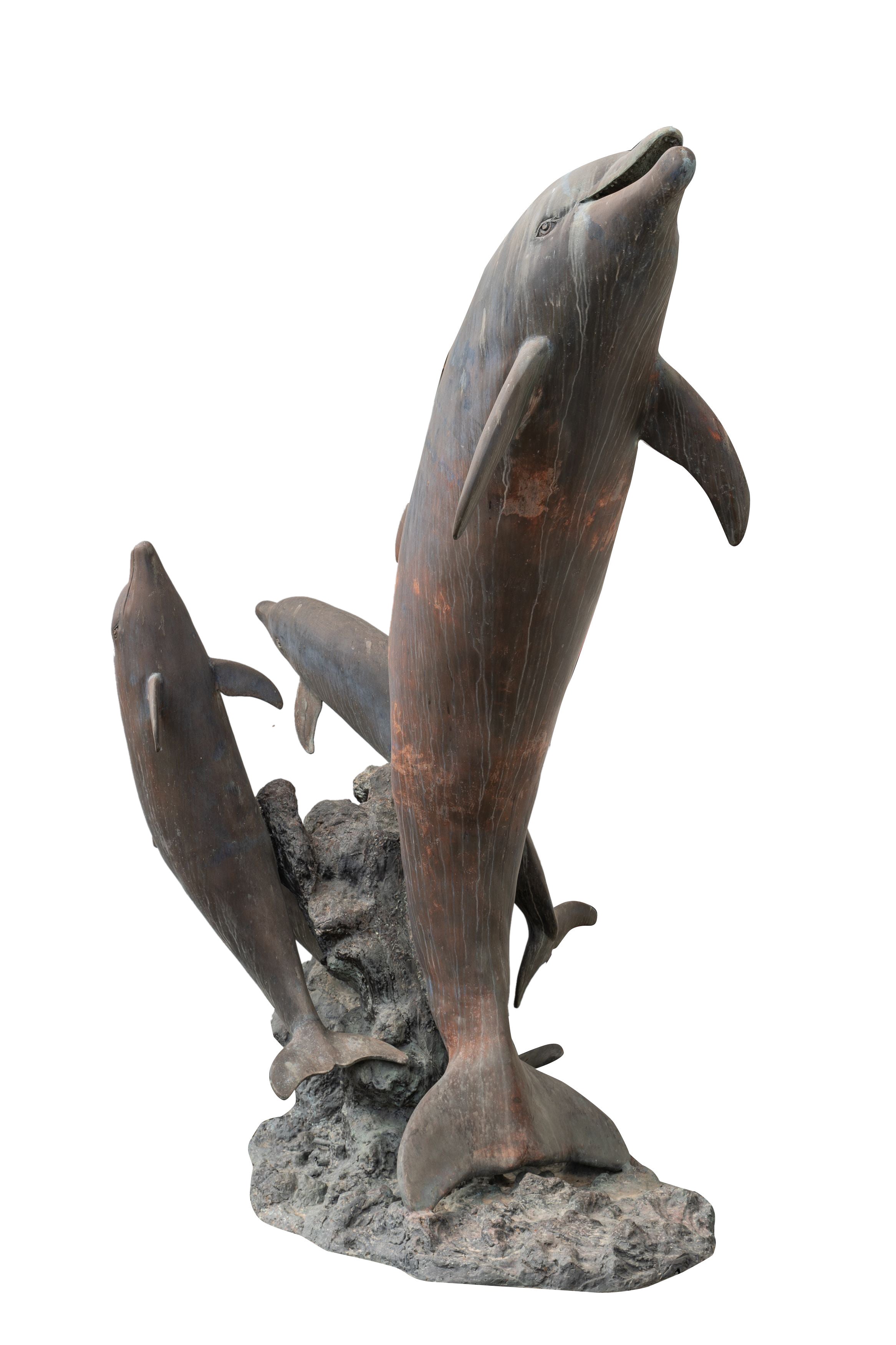 Biscottini Fontana di delfini in fusione di bronzo L190xPR150xH250 cm realizzate Offerta