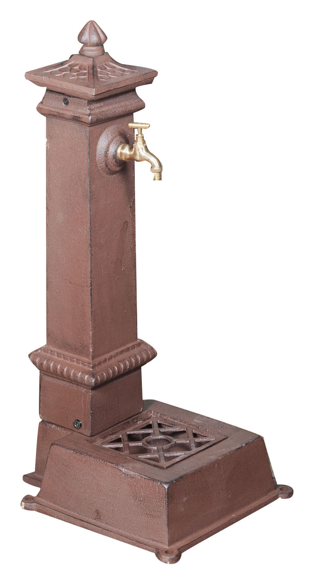 Biscottini Fontana in ghisa finitura ruggine anticata L37xPR30xH77 cm