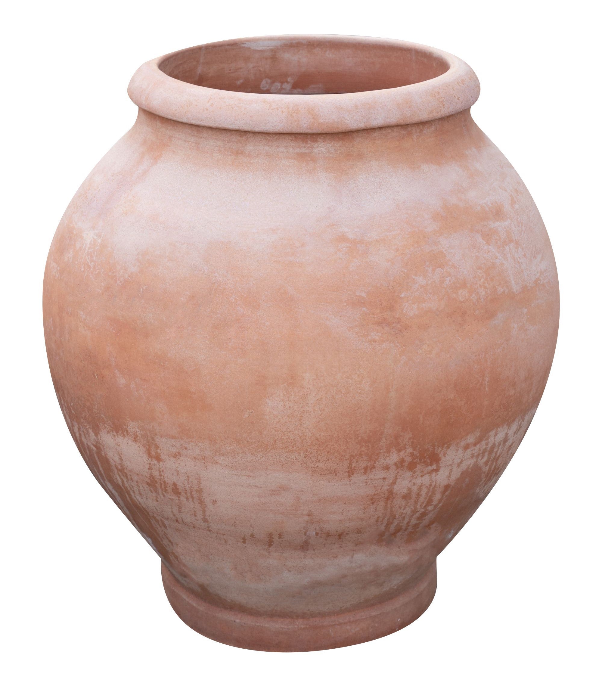 Biscottini Giara liscia invecchiata, in terracotta toscana 100% Made in Italy interamente Lavorata a Mano L70xPR70xH84 cm