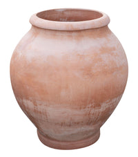 Biscottini Giara liscia invecchiata, in terracotta toscana 100% Made in Italy interamente Lavorata a Mano L70xPR70xH84 cm