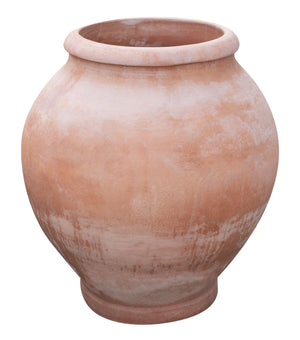 Biscottini Giara liscia invecchiata, in terracotta toscana 100% Made in Italy interamente Lavorata a Mano L70xPR70xH84 cm