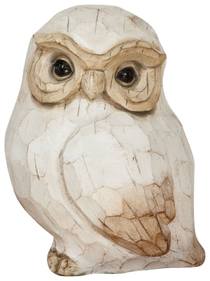 Biscottini Gufo in ceramica dipinta L21,5xPR21,5XH28 cm Statuetta raffigurante dimensioni