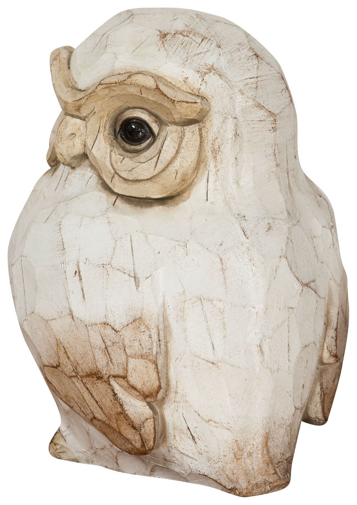 Biscottini Gufo in ceramica dipinta L21,5xPR21,5XH28 cm Statuetta raffigurante dimensioni