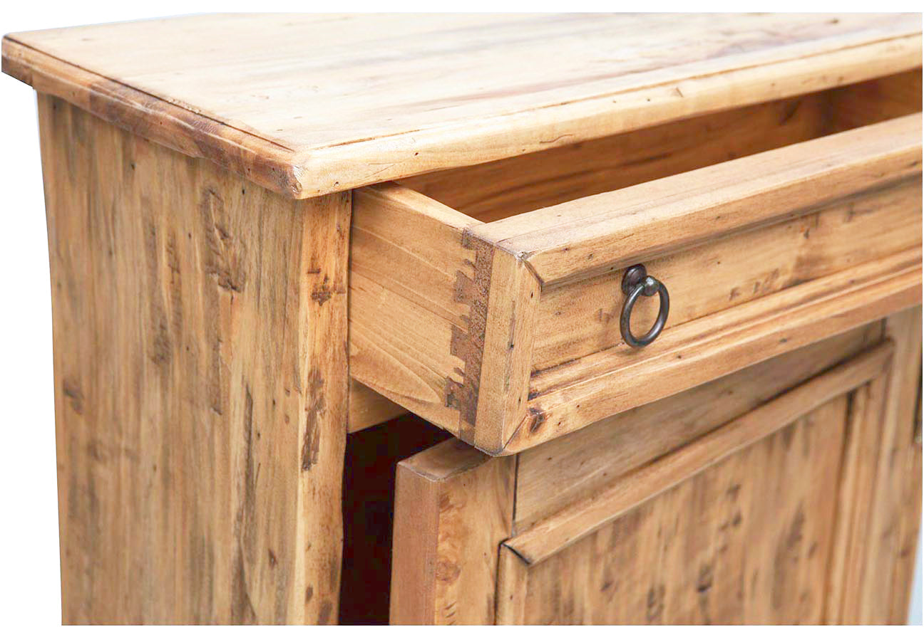 Biscottini Inginocchiatoio in legno massello di tiglio finitura naturale L60xPR47xH96 cm. Made in Italy