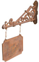 Biscottini Insegna a parete in fusione di ghisa finitura ruggine naturale L70xPR12xH85 cm