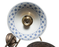 Biscottini Lampada applique a muro style Country in fusione di ottone invecchiato L42XPR28XH26 cm Made in Italy