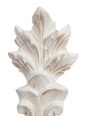 Biscottini Lampada Applique Shabby in legno e ferro finitura bianco anticato Made In Italy