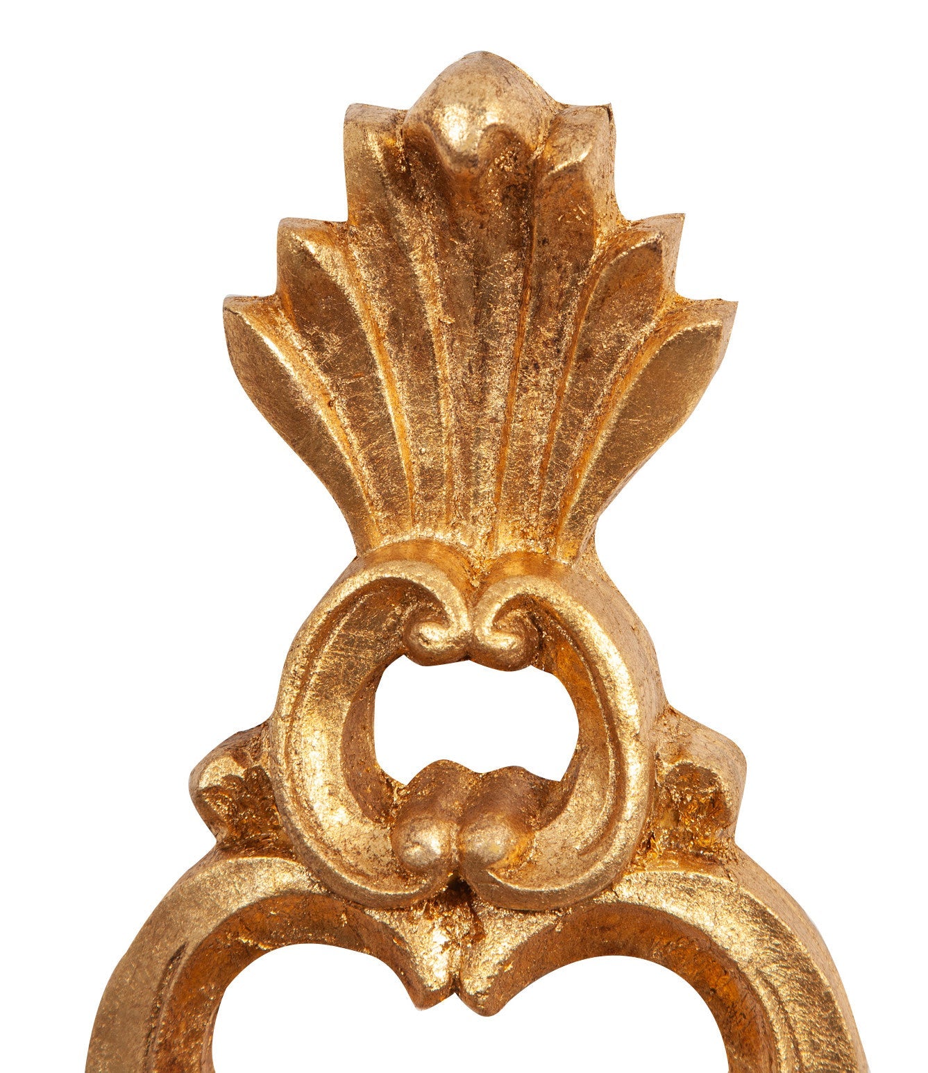 Biscottini Lampada Applique Shabby in legno e ferro finitura foglia oro anticato Made In Italy