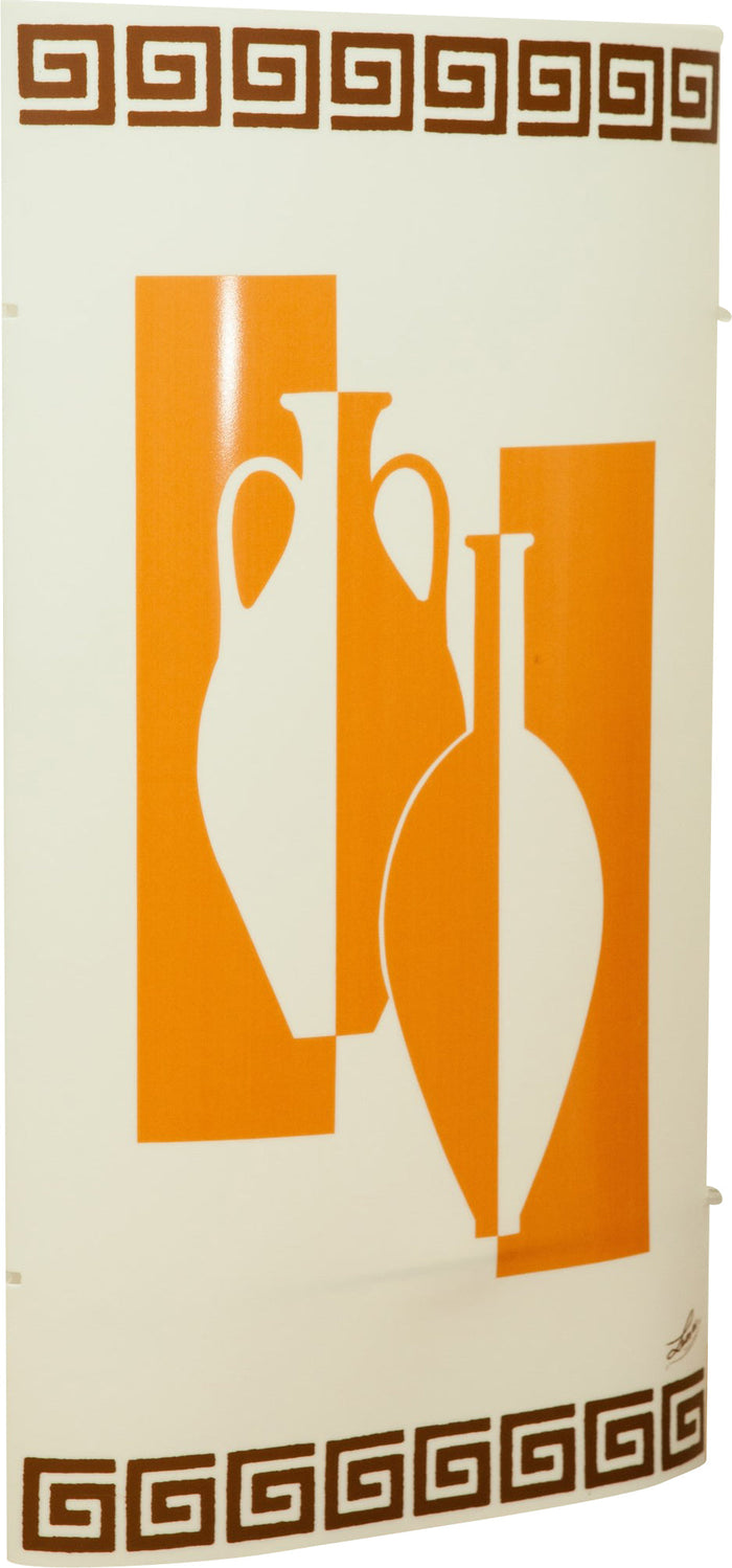 Biscottini Lampada in policarbonato decorato anfore media