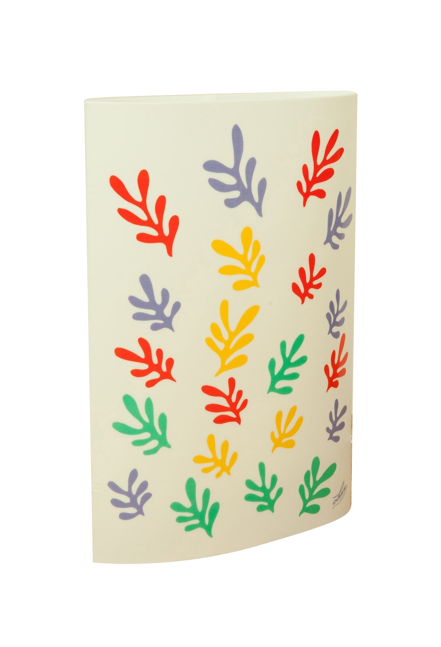 Biscottini Lampada in policarbonato decorato rami colorati