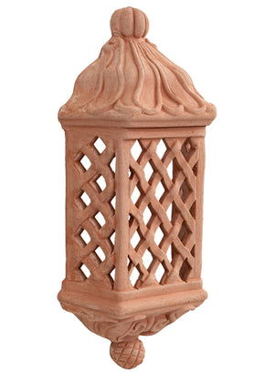 Biscottini Lanterna Lampada da parete da appendere in Terracotta 100% Made in Italy interamente Lavorata a Mano