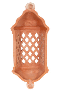 Biscottini Lanterna Lampada da parete da appendere in Terracotta 100% Made in Italy interamente Lavorata a Mano