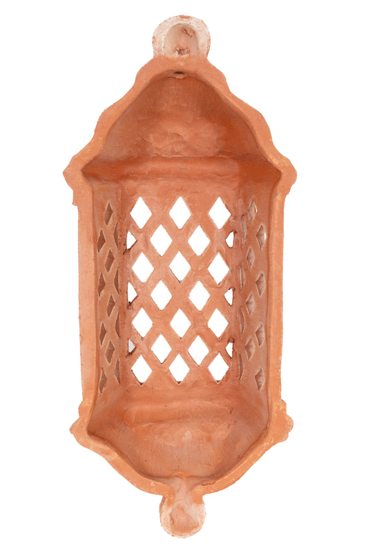 Biscottini Lanterna Lampada da parete da appendere in Terracotta 100% Made in Italy interamente Lavorata a Mano