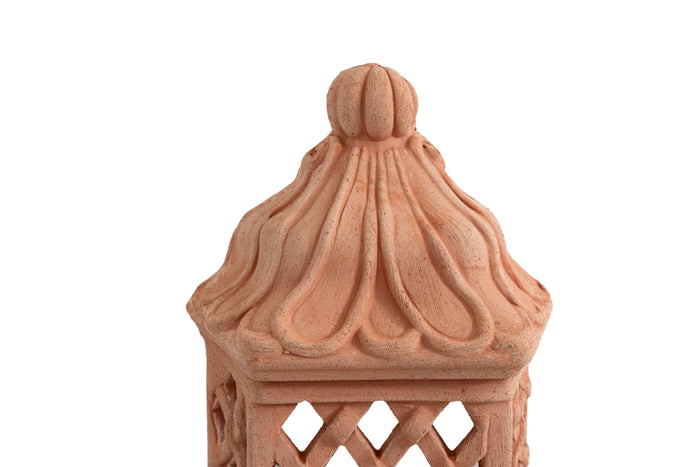 Biscottini Lanterna Lampada da parete da appendere in Terracotta 100% Made in Italy interamente Lavorata a Mano