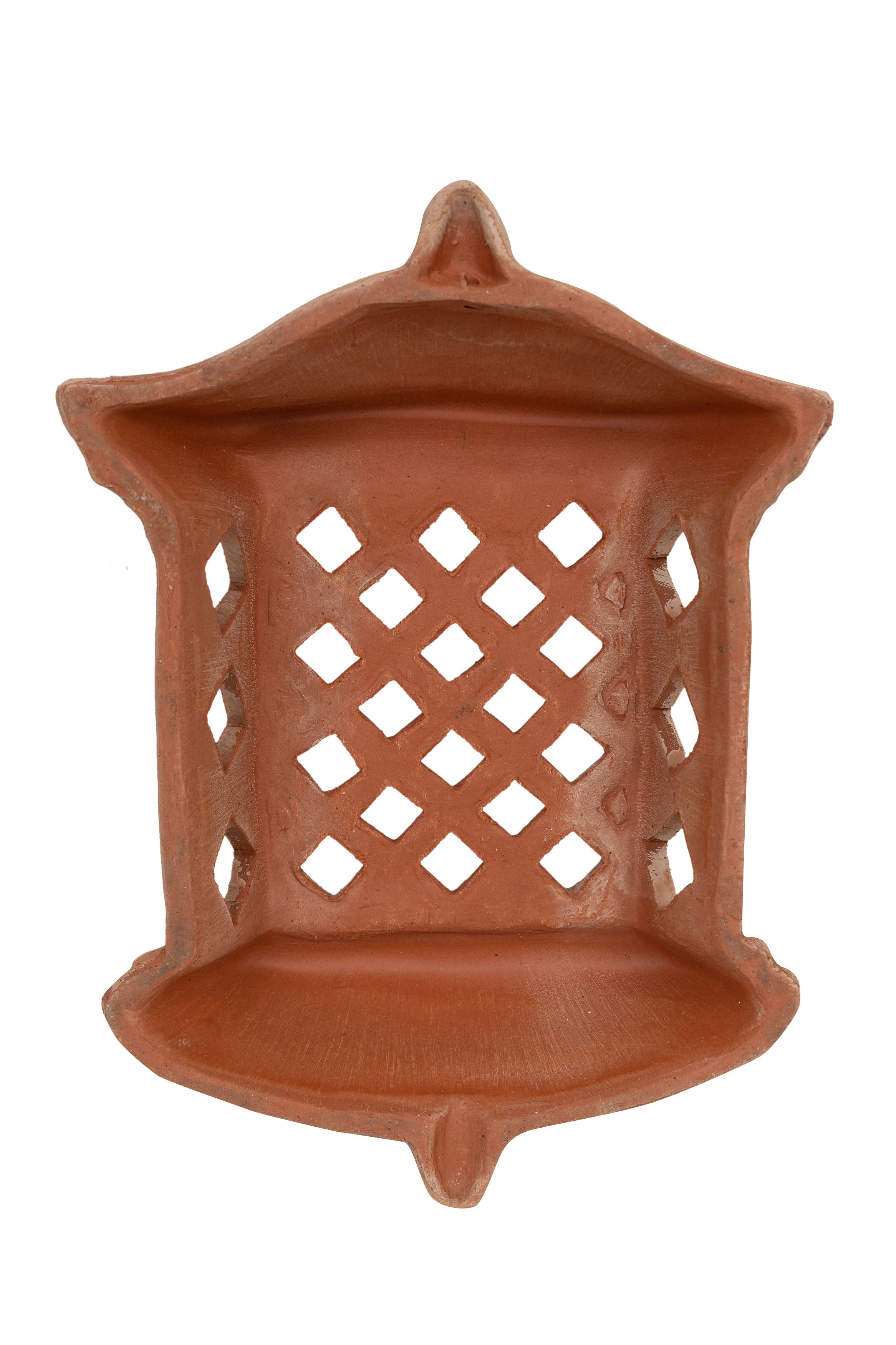 Biscottini Lanterna Lampada da parete da appendere in Terracotta 100% Made in Italy interamente Lavorata a Mano