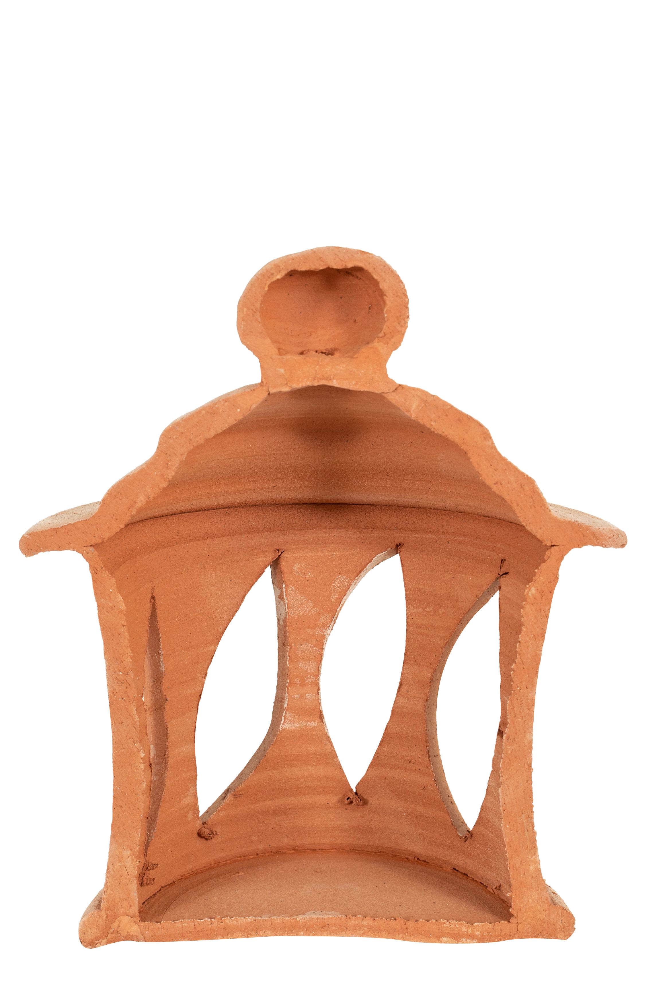 Biscottini Lanterna Lampada da parete da appendere in Terracotta 100% Made in Italy Lavorata a Mano