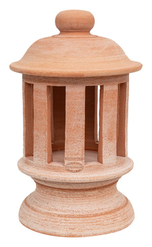 Biscottini Lanterna Terracotta 100% made in Italy interamente lavorato a mano al tornio. Porta candele per la casa L26XPR26XH45 CM